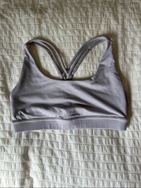 P'tula Lavender Gray Strappy Sports Bra